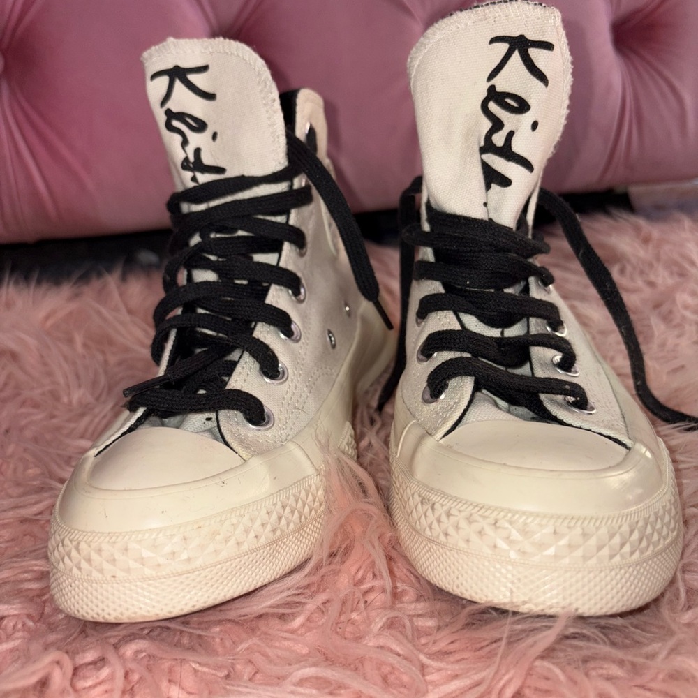 Keith Haring High-Top Sneakers with Black Laces